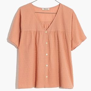 Madewell Rhyme Button-Front Top in Clipdot